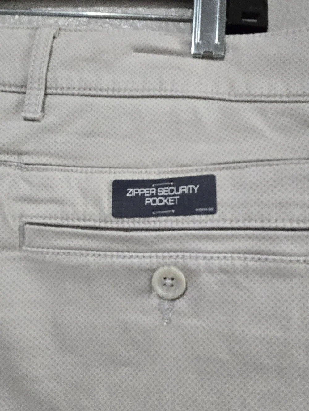 Roundtree & Yorke Men's Casual Chino Carry On Size 42 Shorts Light Gray